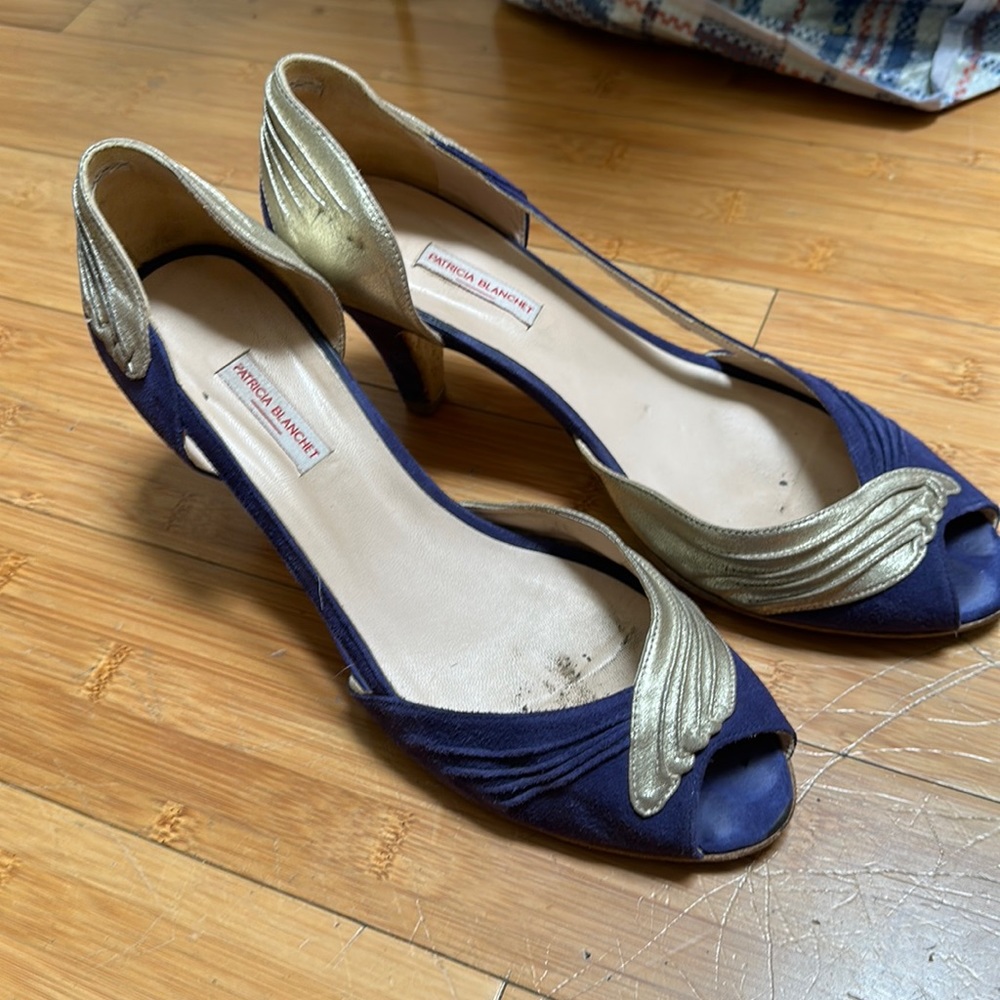 Blue and Gold Highheels